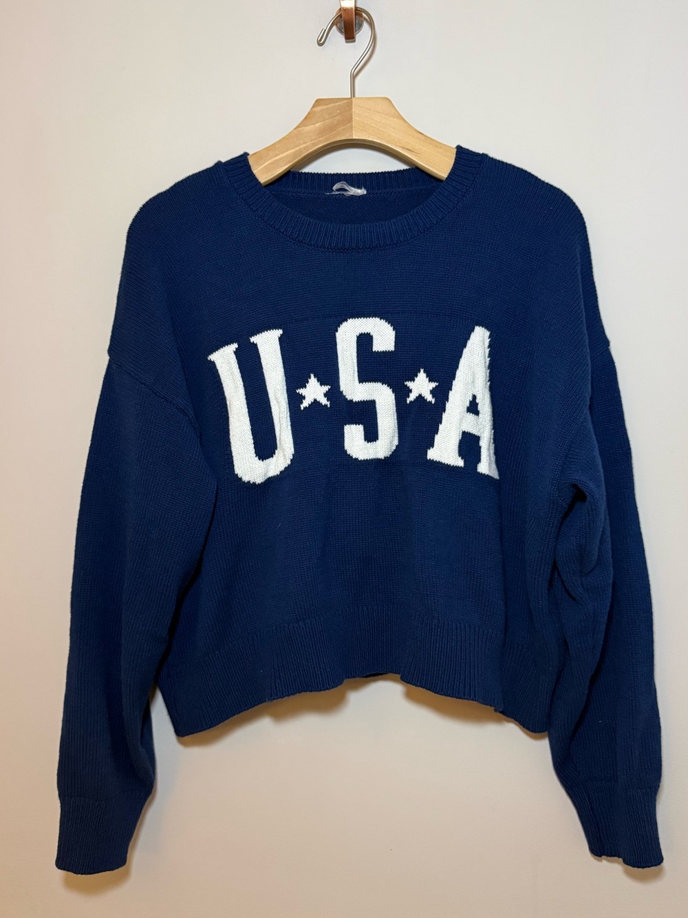 Serra Navy Blue USA 🇺🇸 Crew Neck Sweater. M